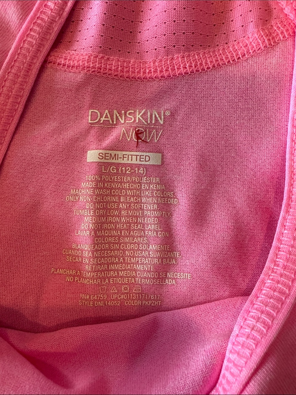 Danskin Pink Racerback Active Tank - Picture 2 of 3